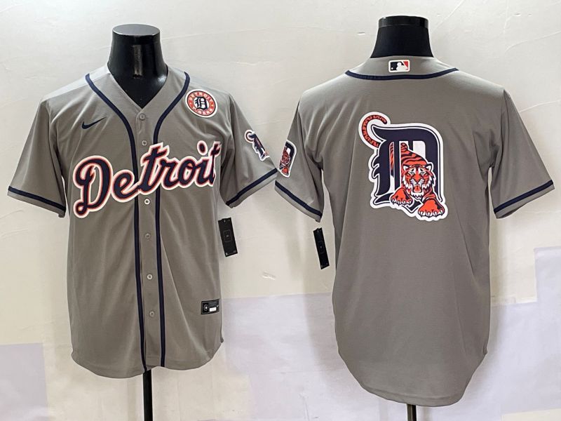Men Detroit Tigers Blank Grey Game Nike 2025 MLB Jersey style 5046